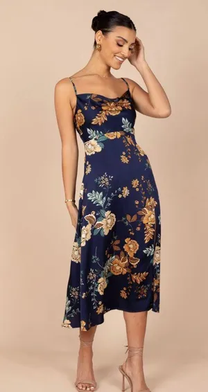 Petal & Pup Womens Alejandra Cowl Neck Midi Dress thumbnail 1