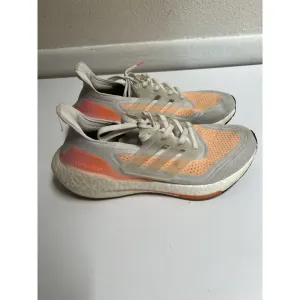 Adidas Women's UltraBoost 21 'White‎ Acid Orange' FY0400 Running Shoes Size 7 thumbnail 2