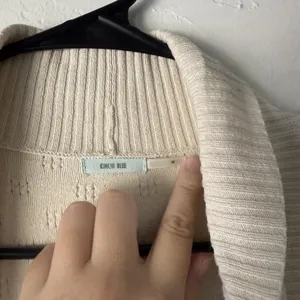 Kimchi Blue Sweater Coquette Medium Cream Open Front‎ Cardigan Pockets Boho thumbnail 5