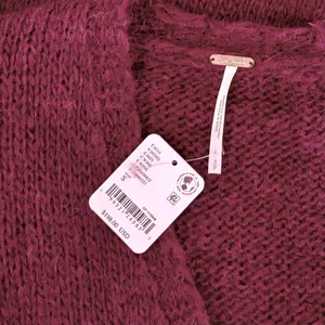 NWT!! FREE PEOPLE Marina SoftSpun Cardi Cardigan Sweater Purple Wine Alpaca S thumbnail 12