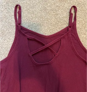 Mossimo Supply Co Maroon Cross Back Dress thumbnail 4