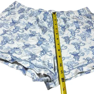 Roller‎ Rabbit x Love Shack Fancy Monkey Polo Pajamas Blue Cozy Novelty Fun M thumbnail 9
