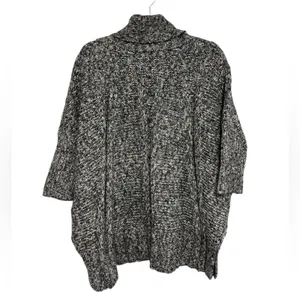 NEW Matilda Jane Evening Stroll Cotton Blend Turtleneck Poncho Sweater XS/S thumbnail 3