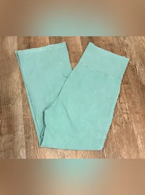 Kids Aqua Green Stretch Leggings thumbnail 2