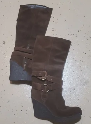Nine West Leather Boots SIZE 10 M thumbnail 1