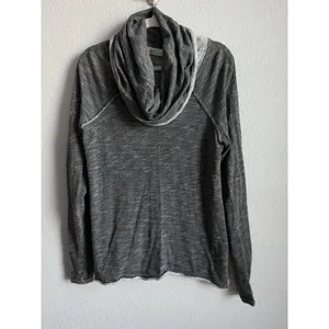 Free People Beach Cocoon Cowl Neck Pullover Top Gray Slouchy Cozycove Boho M/L thumbnail 4