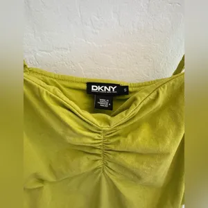 DKNY Lime Green‎ Ruched Cami Tank Top Size Small thumbnail 3