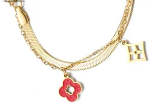 Radiant Luxe Colorful Clover Motif Charm Bracelet thumbnail 2