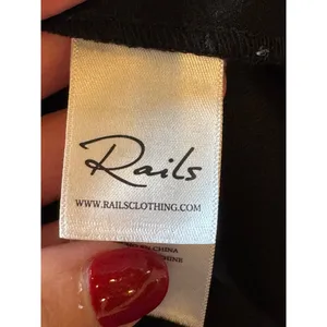 Rails Top Women Medium Black Strapless Gold Button‎ Front Lulu Party Cocktail thumbnail 7