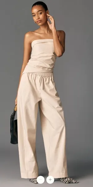 Anthropologie Maeve Sporty Poplin Pull-On Trousers thumbnail 1
