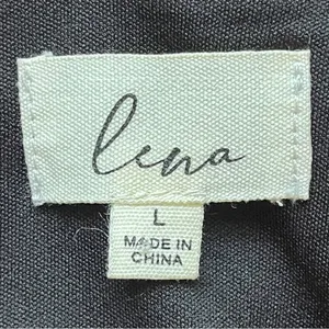 Lena Satin Midi Dress Womens Large Black‎ Open Back Sleeveless Cocktail Sleek thumbnail 7