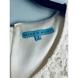 Antonio Melani White Lace Dress Bridal Coquette Size 8 thumbnail 3