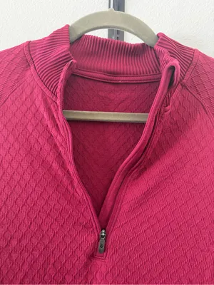 Lululemon Rest Less 1/2 Zip Star Ruby Long Sleeve Top thumbnail 5