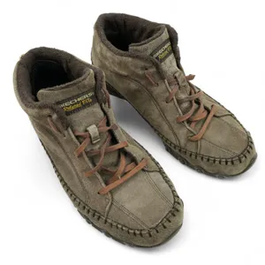 Skechers Shoes Womens 10‎ Relaxed Fit Brown Leather Faux Fur Bikers Totem Pole thumbnail 2