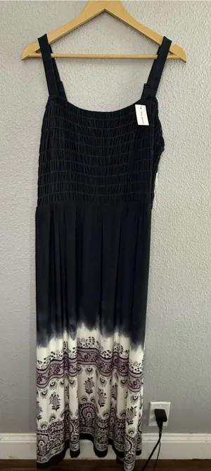 NWT Lane Bryant Smocked Maxi Dress Size 18/20 thumbnail 1