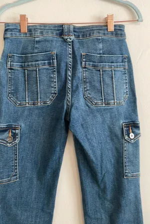 Anthropologie Pilcro Boot Cut Cargo Pocket Jeans thumbnail 6