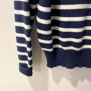 NWT J.Crew Relaxed Stripe Crewneck Sweater Womens Chunky Knit Nautical Fisherman thumbnail 10