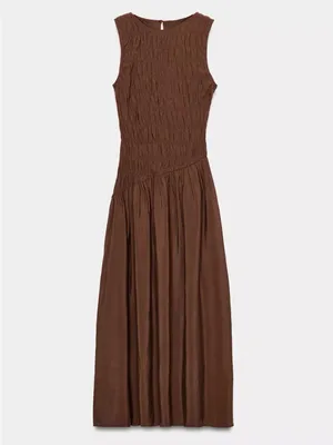 Nwt Zara Voluminous Midi Dress Size S thumbnail 5