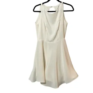Alexis Ivory Sleeveless Mini Dress Womens S Silk Lining Open Back Flared Hem thumbnail 2