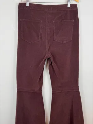 Free People Just Float On Corduroy Flare Pants Plum Size 30 Raw Hem Boho thumbnail 12