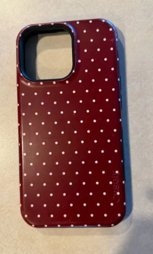 CASETiFY Maroon Polka Dot Case thumbnail 1