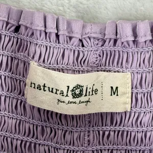 Natural Life Lavender Purple Smocked High Waist short Medium Satin‎ Feel Boho thumbnail 2