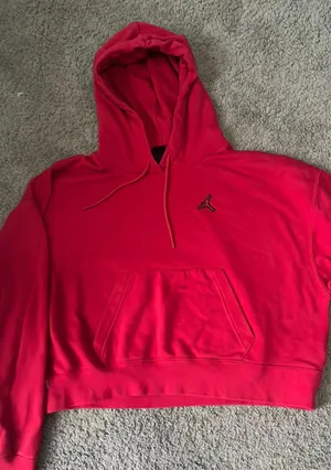 Red Nike Air Jordan cropped hoodie thumbnail 1