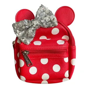 Loungefly Disney Park Minnie Mouse Wristlet Belt Pouch Backpack-Shaped Polka Dot thumbnail 1