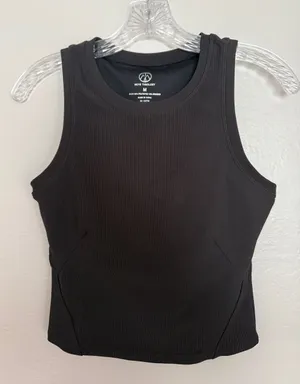 MOVE THEOLOGY Black Ribbed Tank - Women's Athletic Fit size M thumbnail 1