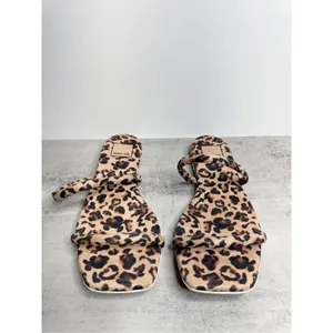 Dolce Vita Sandals‎ Size 7.5 Animal Print Double Strap Flat Sandal thumbnail 4