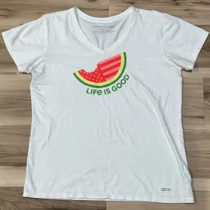 Life is Good Watermelon Crusher Tee Shirt Women’s Medium thumbnail 2