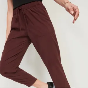 Old Navy Stretch Tech Maroon Pants size Large thumbnail 1