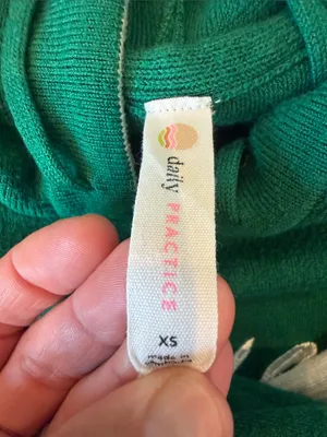 Daily Practice Nantucket Knit Hooded Sweatshirt in Green Size XS - C4-108 thumbnail 7