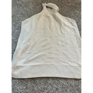 Banana Republic Womens Cable Knit Turtleneck Sweater Vest Cream Ivory XS/S thumbnail 7