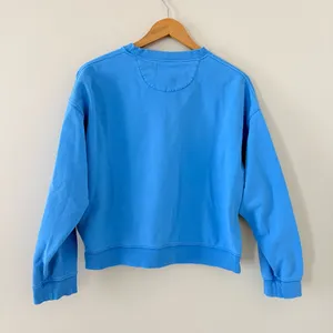 American‎ Eagle Cropped Sweatshirt Blue Graphic Logo Crewneck Pullover Size M thumbnail 5
