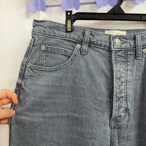 Universal Threads gray blue highest rise straight cotton stretch denim jeans 10 thumbnail 2