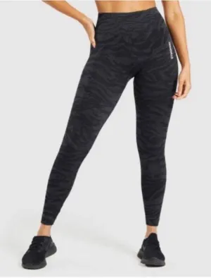 Gymshark Adapt Animal Seamless Leggings Black thumbnail 1