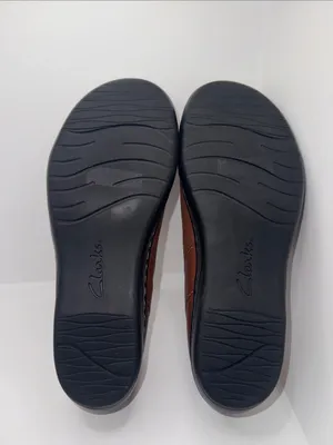 CLARKS Evianna Slip On Shoes Brown Leather Women’s 6.5 W Wide thumbnail 7