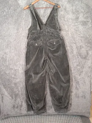 Free People Mara Cord Overall Jumpsuit Surplice Wrap Wide Leg Couduroy Small thumbnail 4