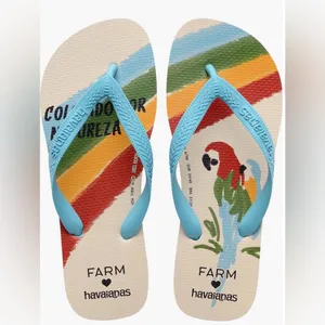NEW! Havaianas x FARM Rio Flip Flops thumbnail 5