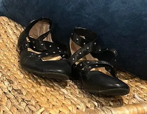 Jessica Simpson Black Studded Ballet Flats Size 6 thumbnail 1