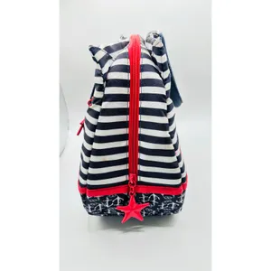 Tupperware top handle sack Hamptons Nautical Seashore Insulated Lunch Bag thumbnail 2