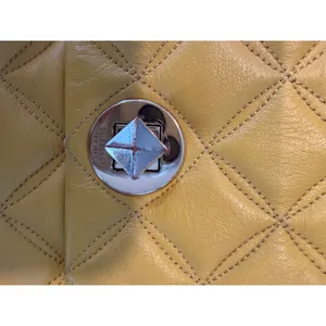 Kate Spade Yellow Quilted Leather Shoulder Bag Flap Chain Strap Crossbody Small thumbnail 6