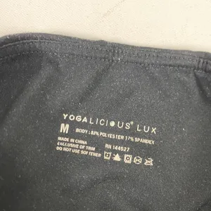 Yogalicious Lux Leggings Womens Medium Black Capri Cropped Yoga Pants Stretch thumbnail 2