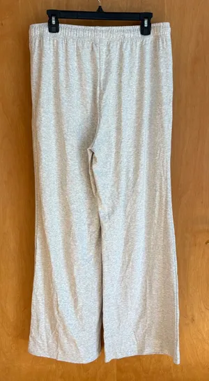 Darong Wide Leg Lounge Pants Women's Size‎ L Beige Knit Comfort thumbnail 1