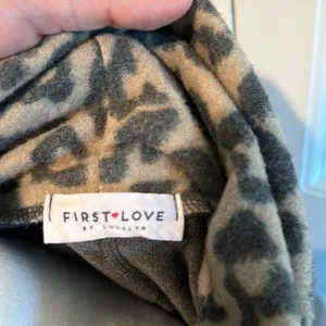 First‎ Love Small Leopard Animal Print Chevron Cowl Neck Sweater Top thumbnail 5
