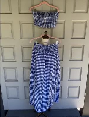 Universal Threads blue gingham set thumbnail 4