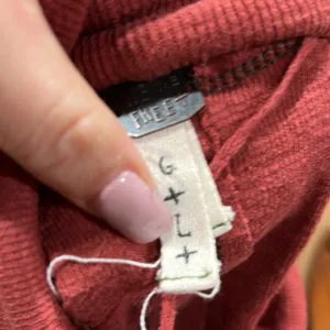 We the free orange cowl neck sweater top thumbnail 6