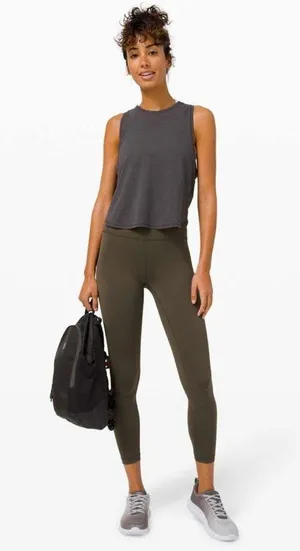 Wunder Train High-Rise Tight/Leggings 25" Size 16 NWT Dark Olive thumbnail 1