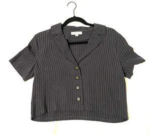 NWOT Cropped Blazer Shirt (S) thumbnail 1